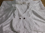 Baby Romper Organic Cotton White 3-6months